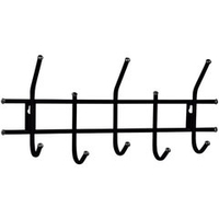 Вешалка настенная "Стандарт 2/5", 260х550х110 мм, 5 крючков, металл, черная