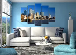 Модульная картина "Город на воде"