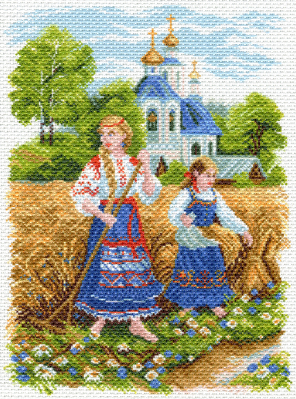 "Сенокос"-1566 канва с рисунком