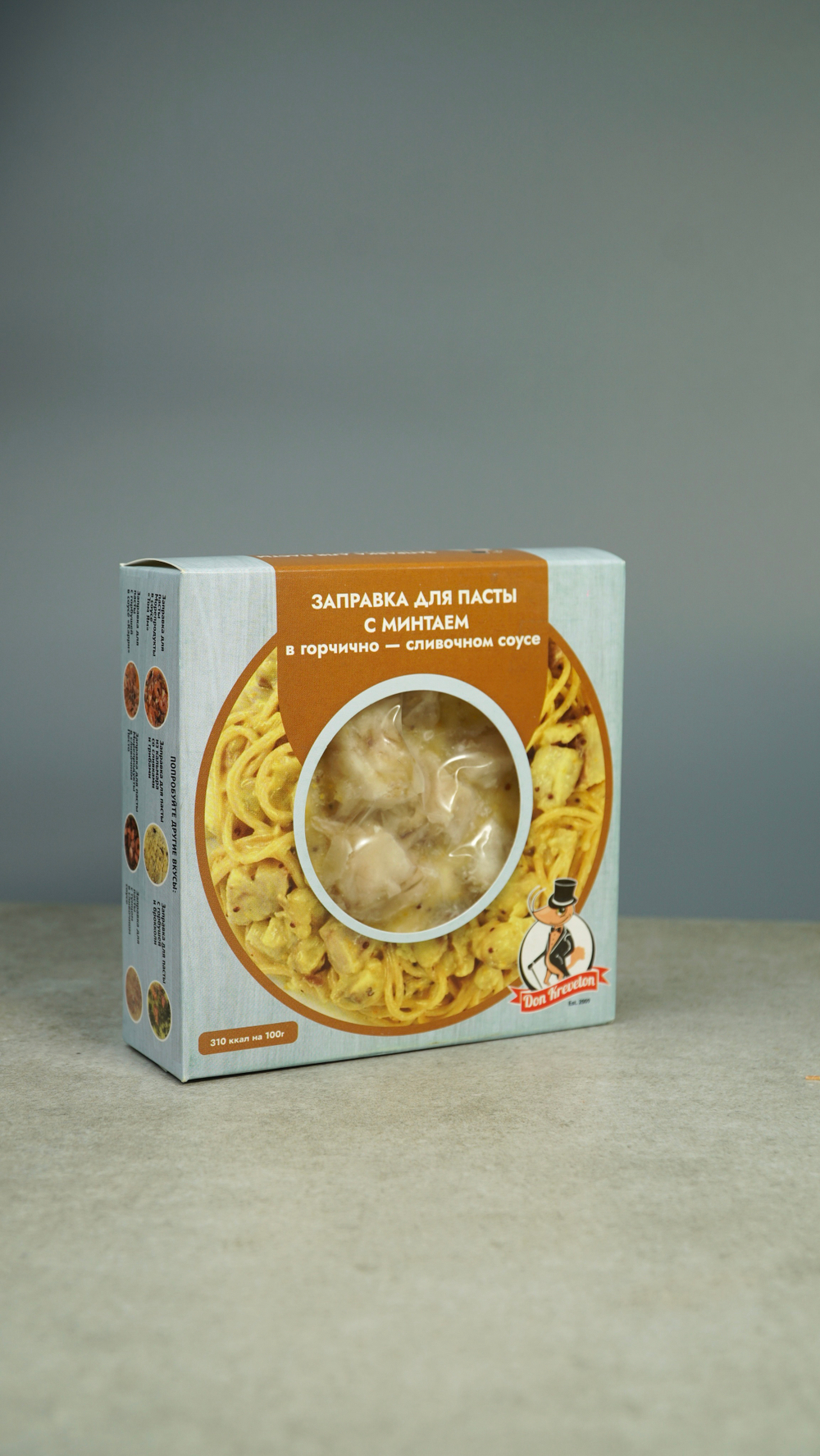 Заправка с минтаем в горчично-сливочном соусе для пасты 200гр