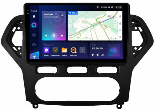 Магнитола для Ford Mondeo 4 2007-2010 (рамка чёрная) - Teyes CC3-2K на Android 10, Быстрая, 2K QLED, CarPlay, 4G SIM-слот