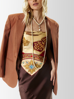 Платок «Горянка» 100% шёлк золотой