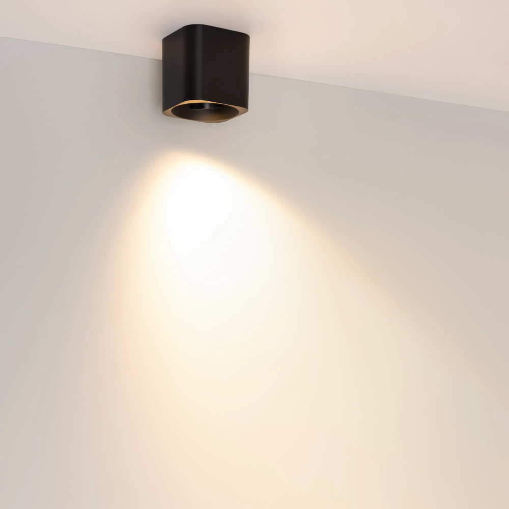Светильник SP-ACENTO-S95x95-10W Warm3000 (BK, 20-45 deg, 230V) (Arlight, IP20 Металл, 5 лет) 055747