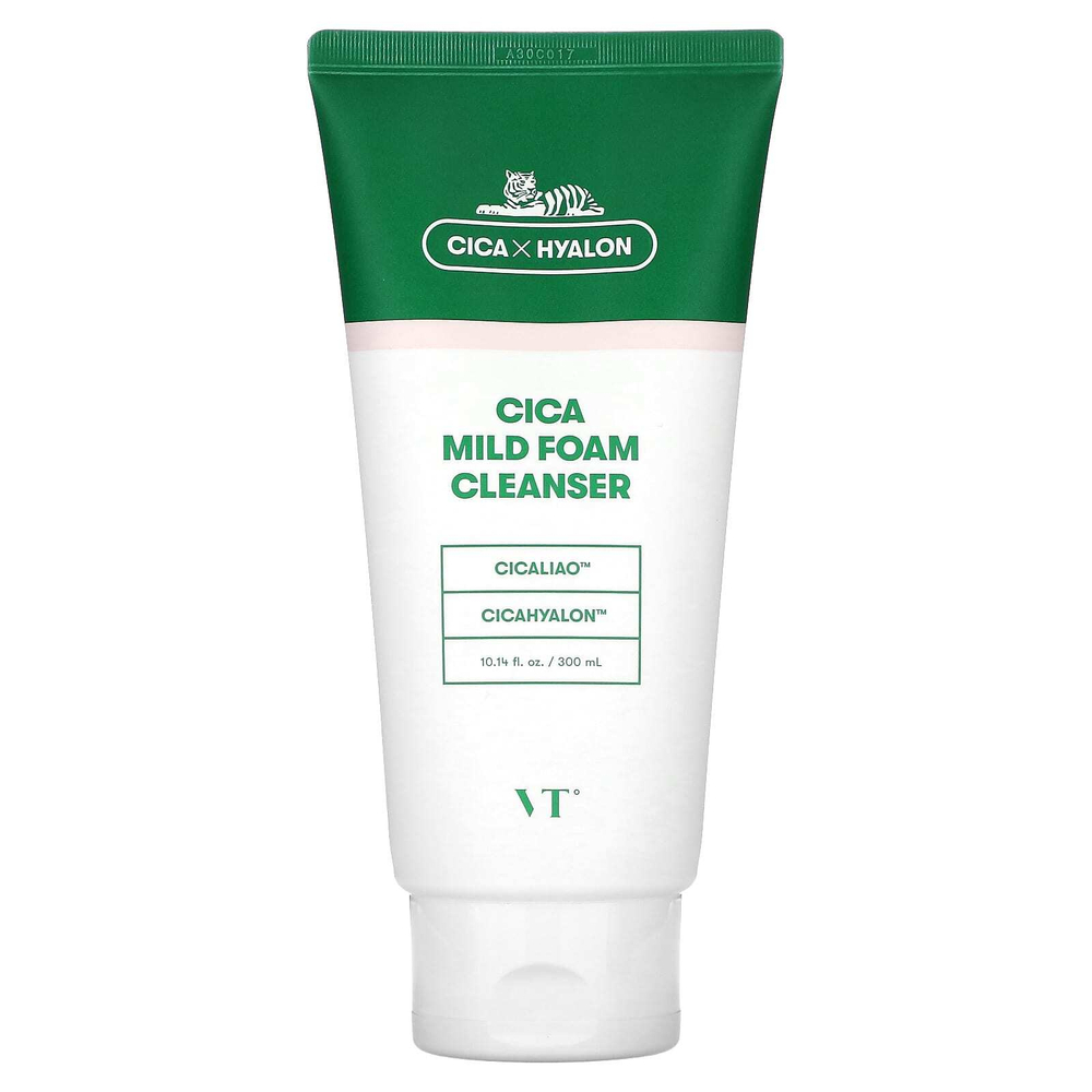 VT Cosmetics, Cica мягкая очищающая пенка, 300 мл (10,14 жидк. унц.)