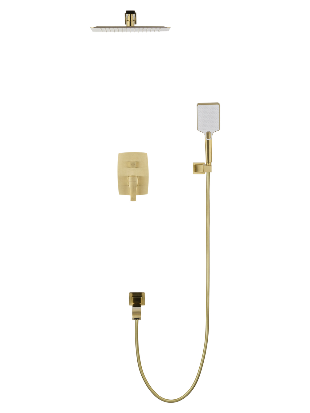 Душевая система встраиваемая WONZON & WOGHAND FLEX, Брашированное золото (WW-88939072-BG)