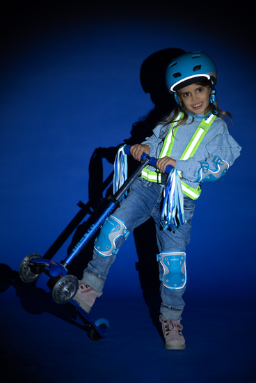 Комплект защиты светоотражающий голубой (S) BOX