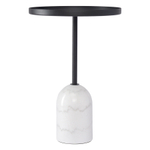 Столик кофейный lars, D40х59 см, черный/белый