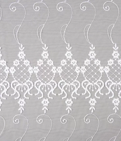 Тюль Legrand Флёр снежно-белый с фигурным краем