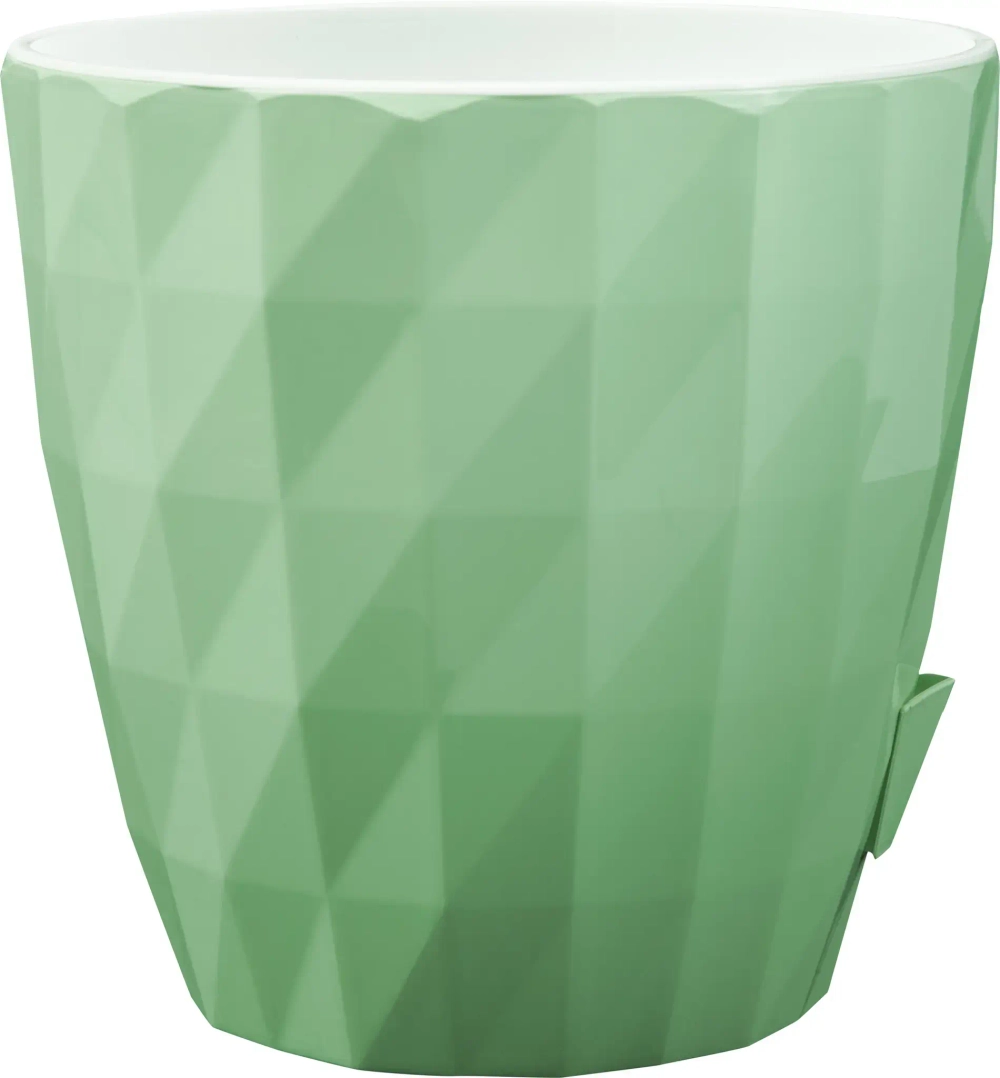 Кашпо для цветов пластиковое 3л d-16,5 см Соло «RUBY» Мята