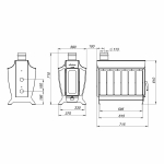 Печь отопительная газо-дровяная Stoker 220-G AQUA