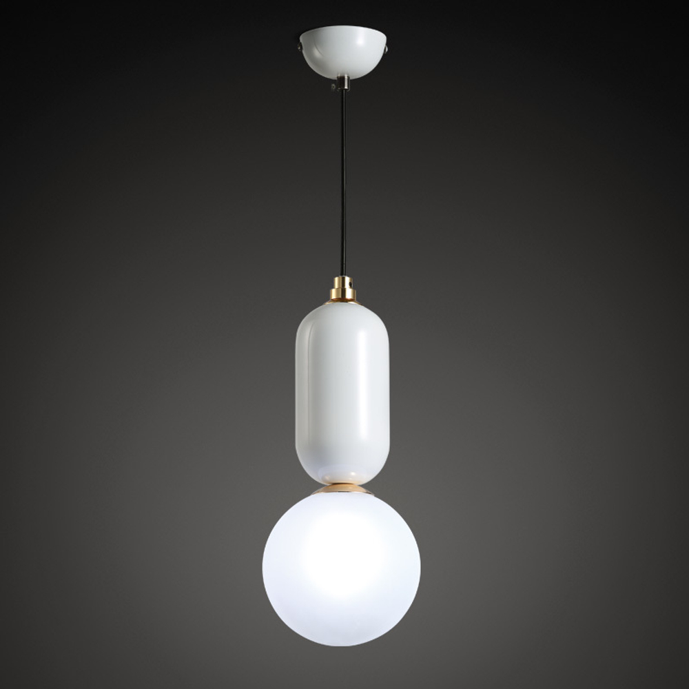 Pendant design lamp Aballs  by Parachilna (White,  D20)