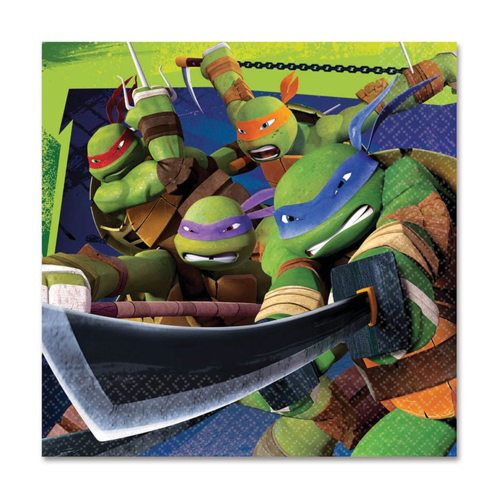 Салфетки "Черепашки Ниндзя" 16 шт 33 см