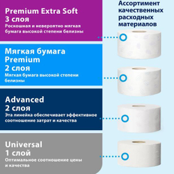 Бумага туалетная 170 метров, TORK (Система T2) ADVANCED, 2-слойная, белая, КОМПЛЕКТ 12 рулонов, 120231