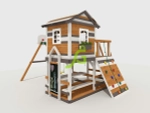 Детская деревянная площадка Домик 2 мод.1