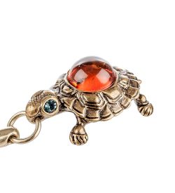 AM- 094 Брелок «Черепаха» бол. (латунь, янтарь)