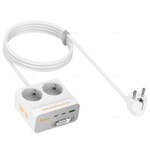 AC28 Descanso (PD45W/2C1A) зарядное устройство с 2 розетками 2m (white)