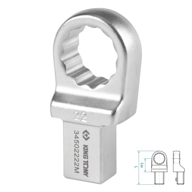 KING TONY (34502222M) Насадка накидная серии "FIT", 22 мм, 14х18 мм