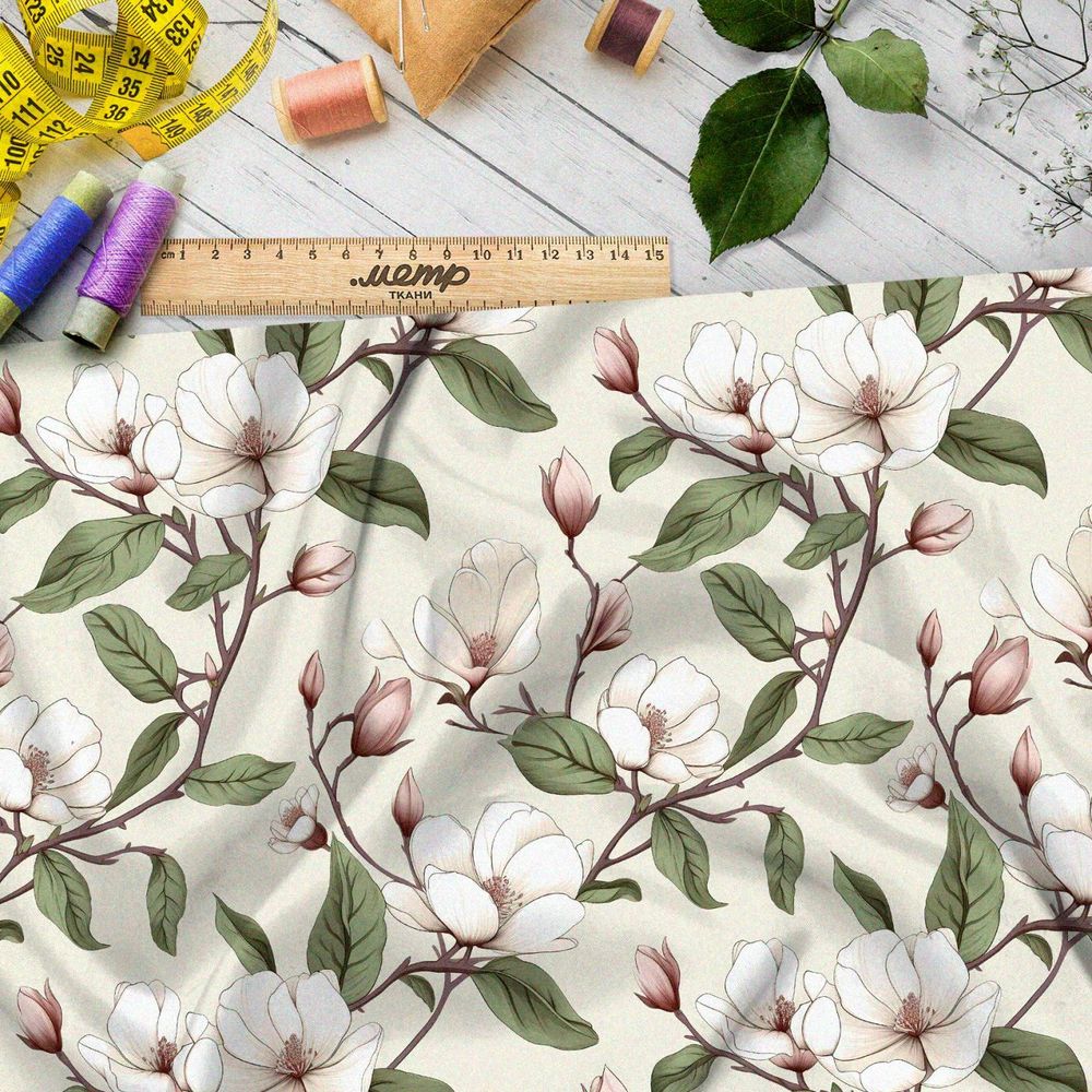 Ткань премиум мембрана весенний сад