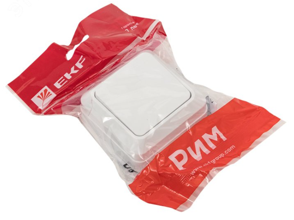 36_ Выключатель одноклавишный EKF 10А белый арт. ENV10-021-10, ш/к 4690216008196