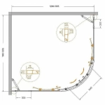 Душевой уголок Cezares Molveno 120x130 RH-22-130/120-C-GM-IV стекло прозрачное/профиль матовая оружейная сталь