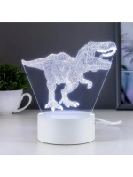 Светильник сенсорный «Тираннозавр» LED 7 USB/от батареек бел