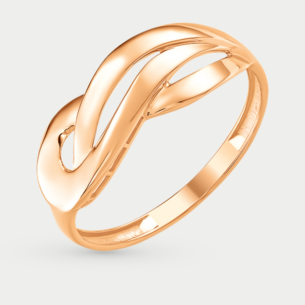 Кольцо женское из розового золота 585 пробы без вставок (арт. К10016152)