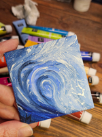 Магнит на холодильник с авторской росписью "Волна"