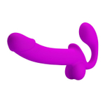 Лиловый безремневой страпон Kelpie с эффектом эякуляции (Цвет: лиловый)