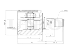 ШРУС внутренний правый UNIO CVJ-30179