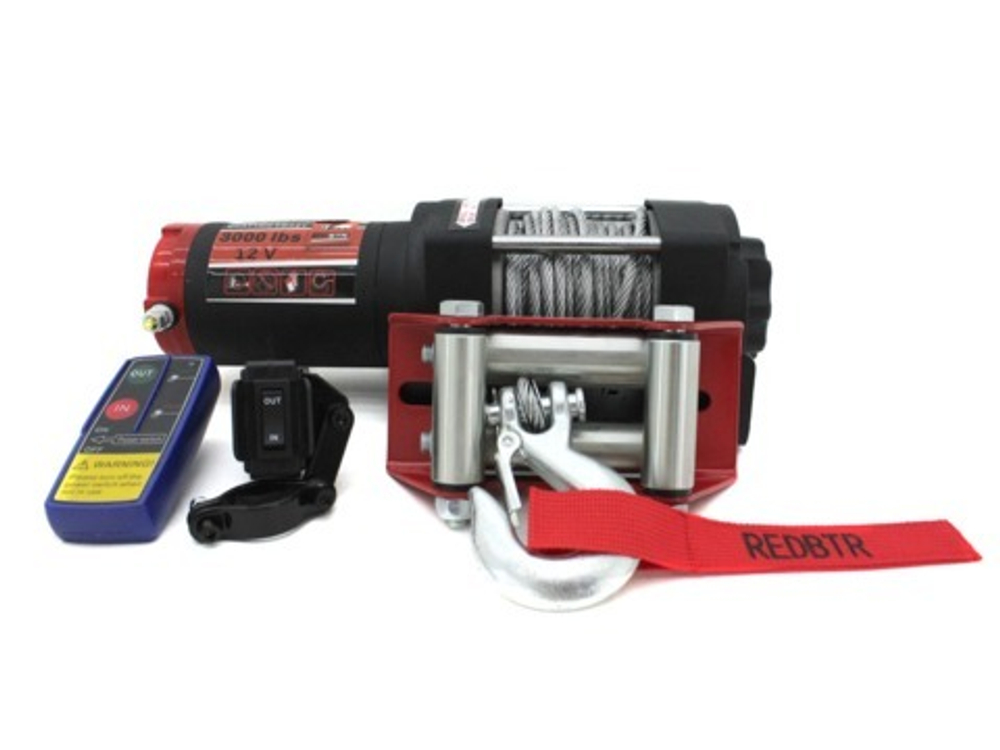 Лебедка для квадроцикла 12В 3000 lbs (1360 кг) (стальной трос)