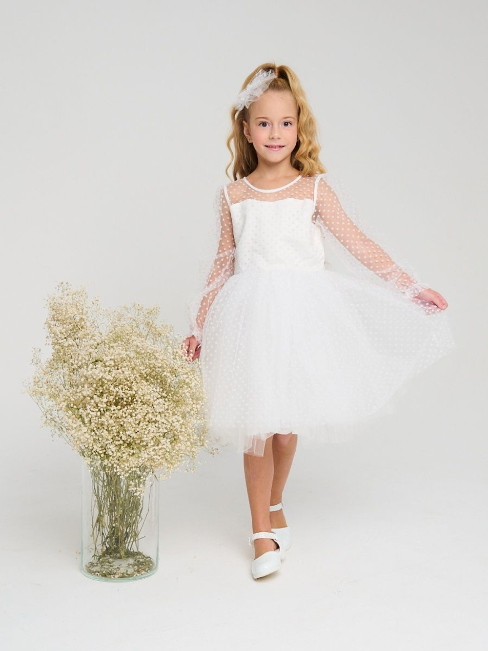 Пышное платье Уэнсдэй Аддамс (Wednesday Addams) в горох