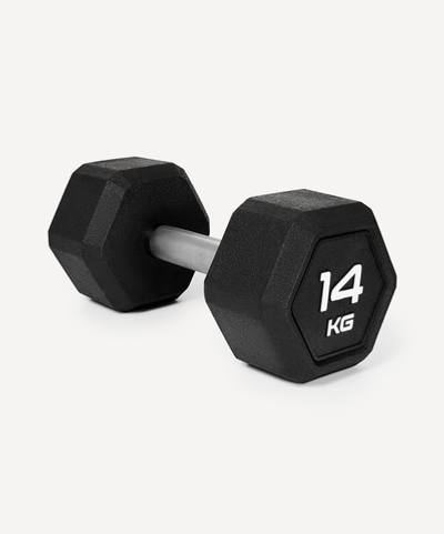 Гантель гексагональная DB-301PRO 14 кг, обрезиненная, черный