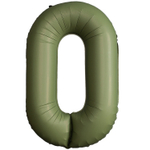 Шар фольгированный Цифра 0 101 см (Зеленый)