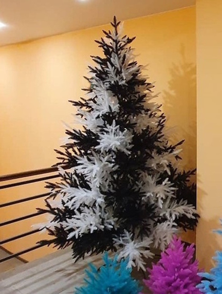 Искусственная елка «Престиж в черно-белом» (литая хвоя) от 1,2 м до 3 м