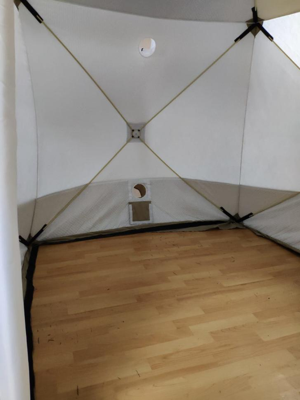 Палатка зимняя куб СЛЕДОПЫТ "PREMIUM" трехслойная  1,8х 1,8м