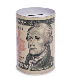 BX-220/4 Металлическая копилка «10 Долларов» 15см