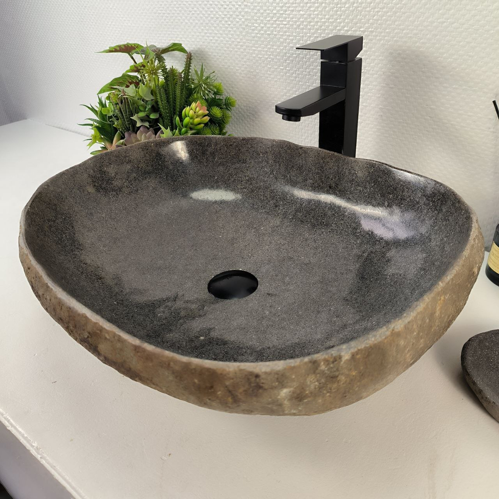 Раковина из речного камня RS-65157 53*45*15 0862