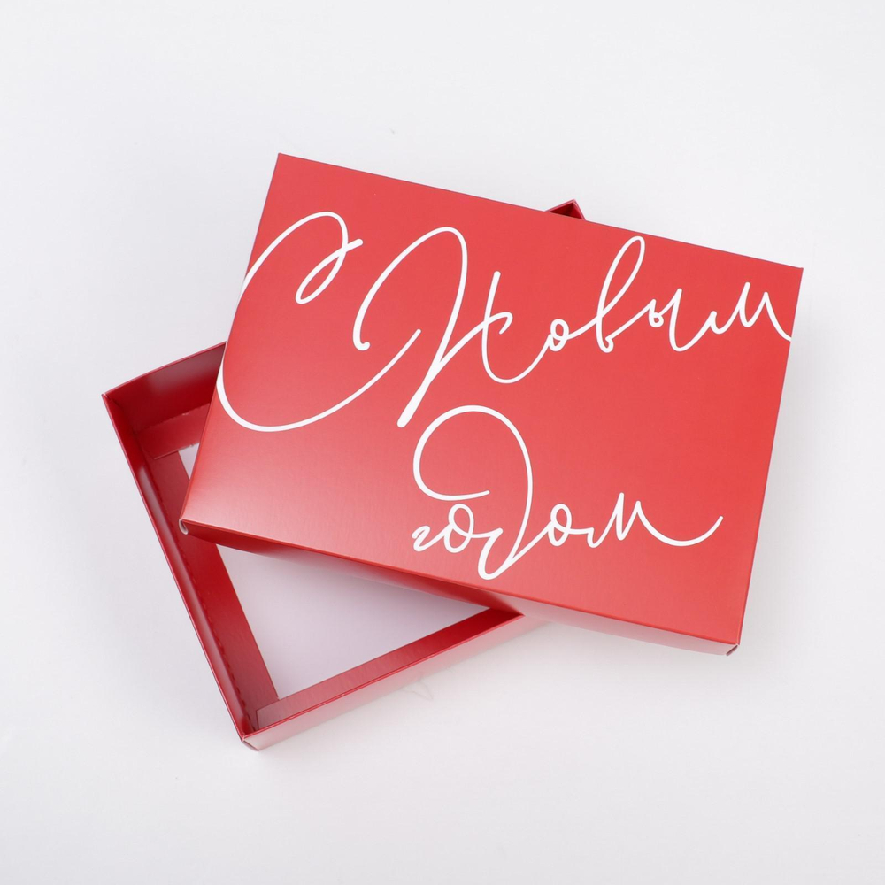 Коробка новогодняя «Новый год», 21 х 15 х 7 см, + бумага тишью 6926245