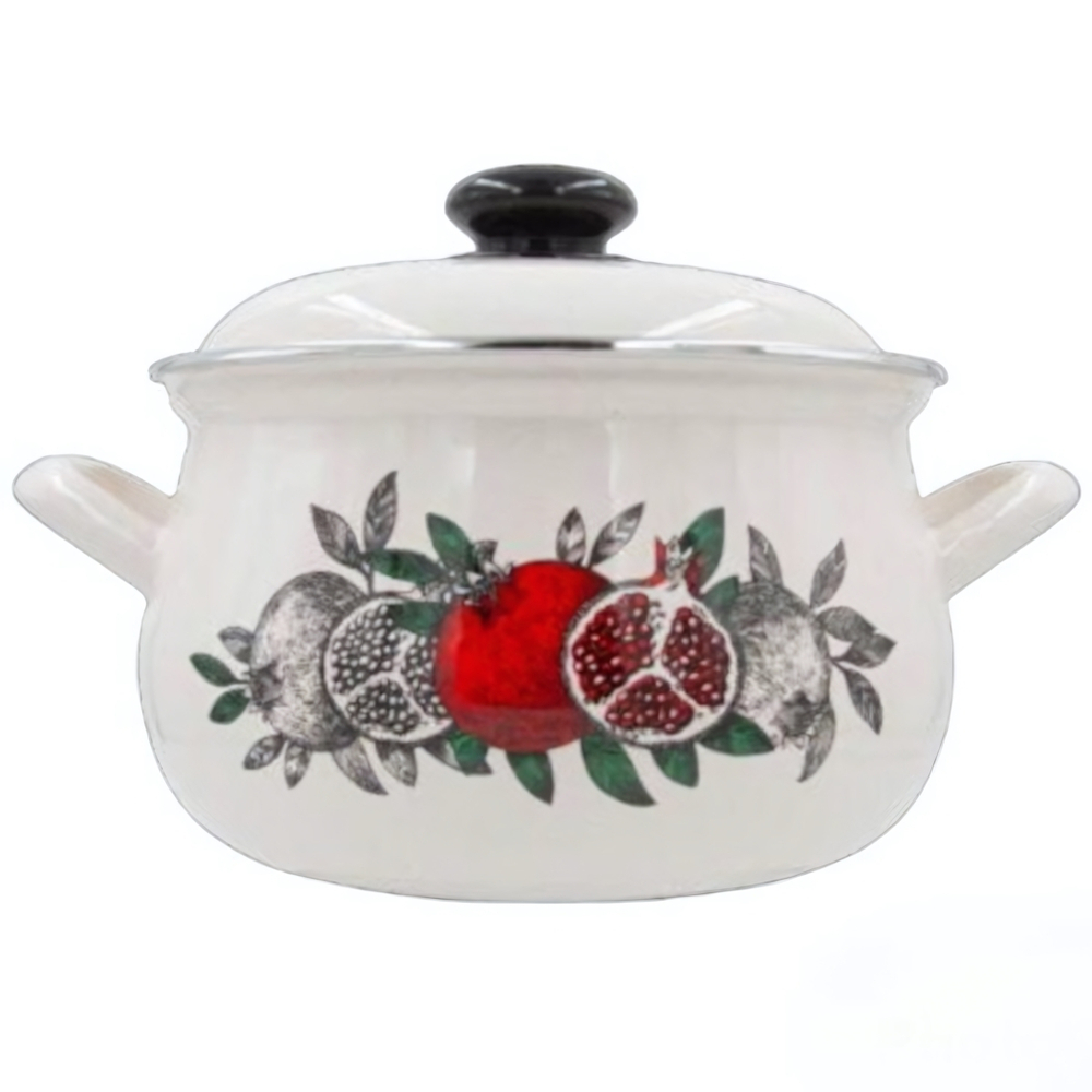 Набор посуды эмалированной «Цвет граната» С-129АП2/4Жм