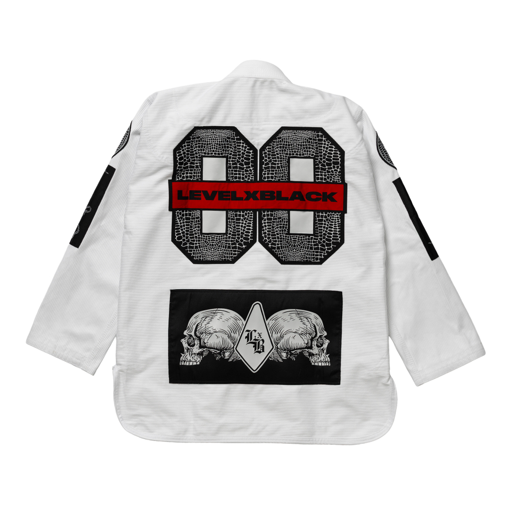 Кимоно Level x Black GOTHIC SERPENT белое