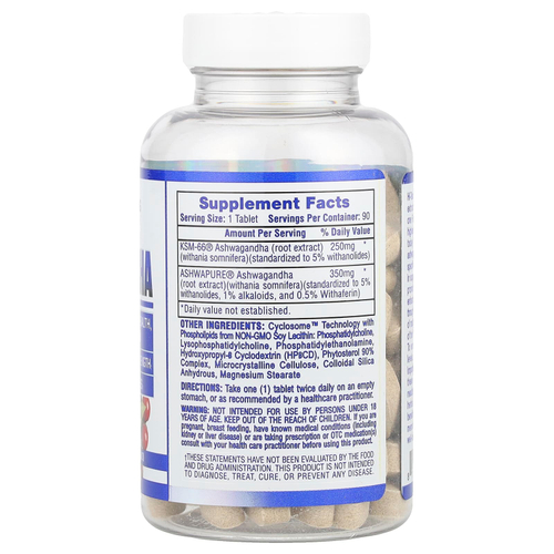 Hi Tech Pharmaceuticals, ашваганда, 600 мг, 90 таблеток