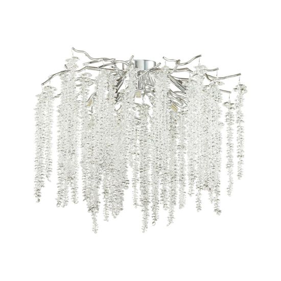 5004/8C HALL ODL23 637 серебристый/прозрачный металл/хрусталь Люстра потолочная G9 8*40W BANCHE