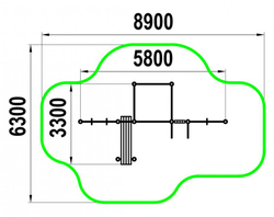 Уличный комплекс для воркаута W-01-010