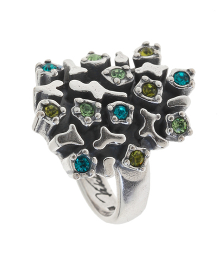 "Мускус" кольцо в серебряном покрытии из коллекции "Экзотика" от Jenavi