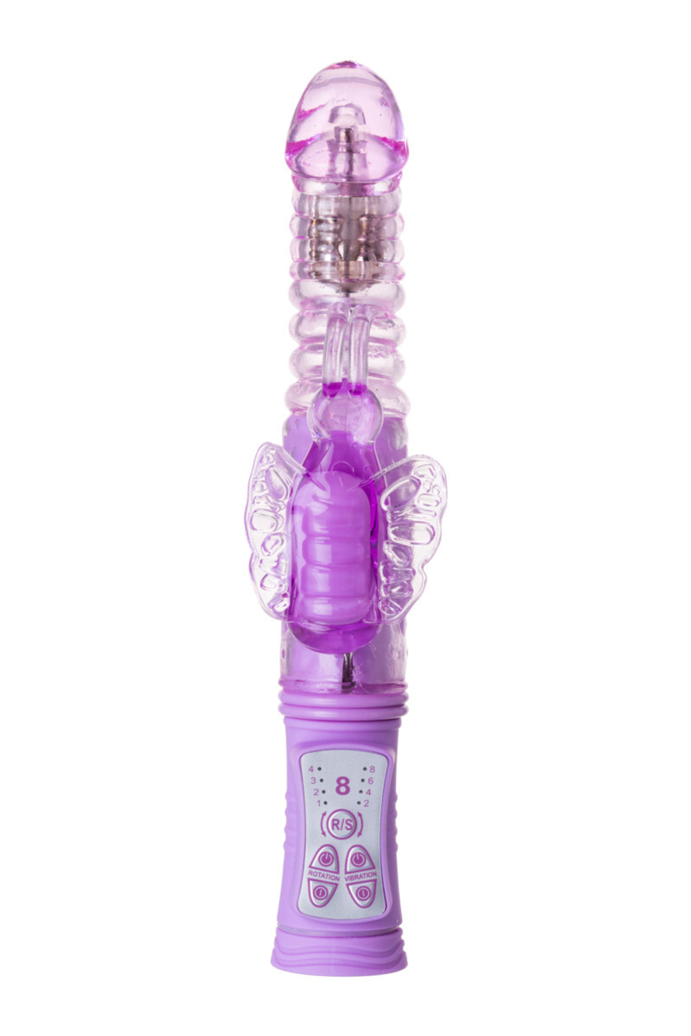 Вибратор с клиторальным стимулятором A-Toys by TOYF Serk High-Tech fantasy, TPE, фиолетовый, 24,5 см