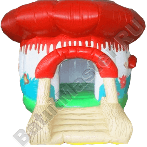 Коммерческий надувной батут "Грибок" с крышей