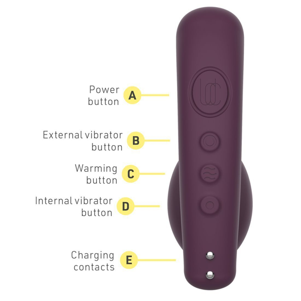 Фиолетовый универсальный вибратор Tilt - 12 см. (Цвет: фиолетовый)