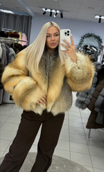 Шуба - кроп из лисы GOLDEN FOX 45см