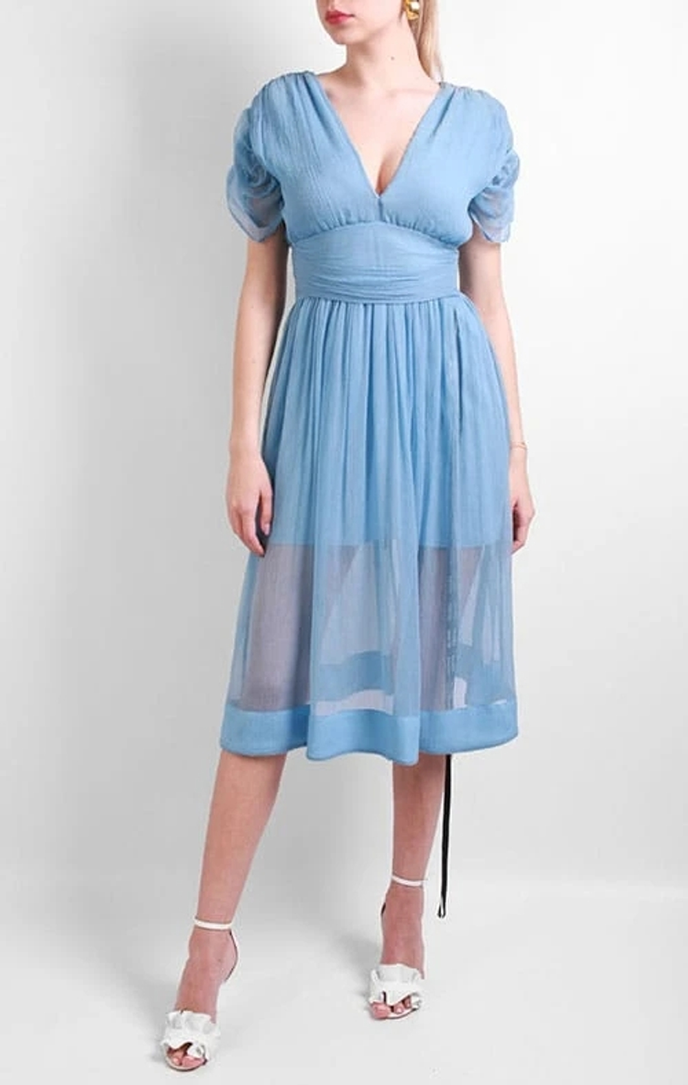 Patrizia Pepe платье шелковое голубое