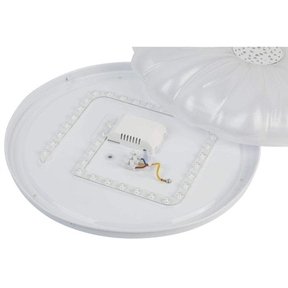 Светильник потолочный светодиодный ЭРА Классик без ДУ SPB-6 Muze 48W-5K WH+CH 5000К белый/шампань